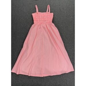 Vineyard Vines Kentucky Derby Womens Dress Small Pink Neon Smocked Sundress Midi